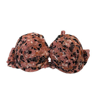 ROSE & VINE Blush Pink Lace Floral Patterned Padded Bra Size 34B